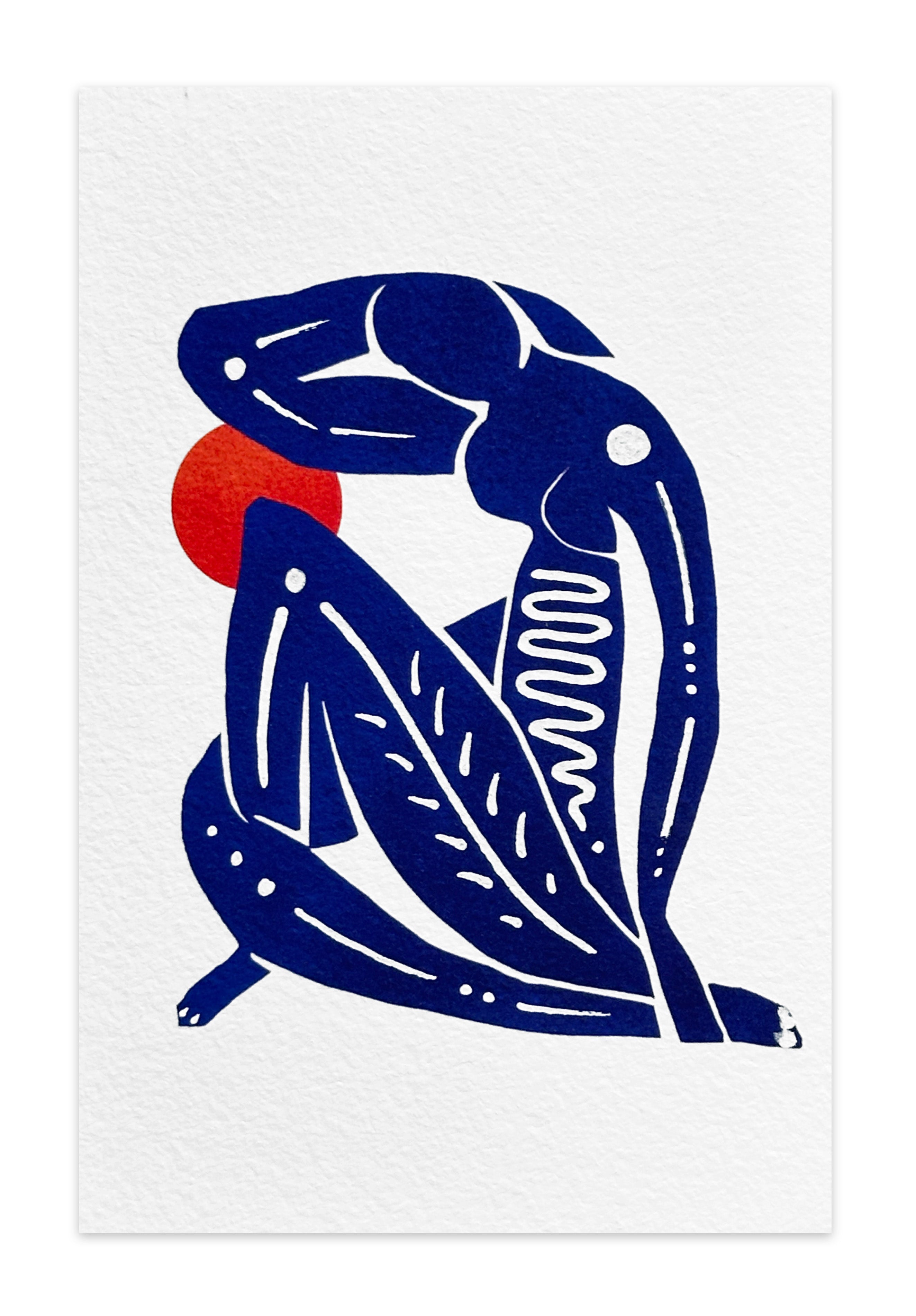 Nu Bleu et rouge